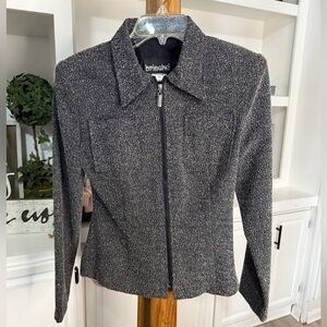 90's Vintage Brioche Women's Gray Jacket Padded Shoulder